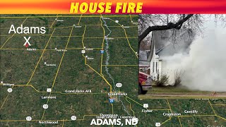 House Fire In Adams North Dakota [upl. by Akapol]