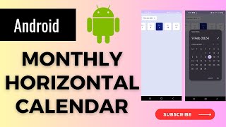 Horizontal Calendar in Android  Calendar Date Picker  Monthly Horizontal Calendar android kotlin [upl. by Garrard320]