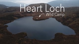 Remote Solo Wild Camp at Heart Loch in the Scottish Mountains [upl. by Nylad]