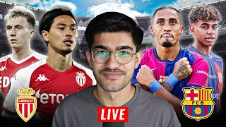 Monaco vs Barcelona UCL LIVE MATCH WATCHALONG [upl. by Atilrahc]