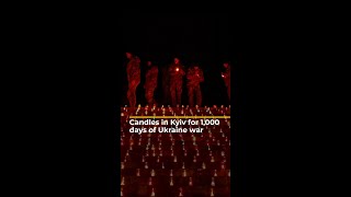 Candles in Kyiv for 1000 days of Ukraine war  AJ shorts [upl. by Lahcym]