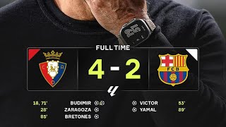 OSASUNA 42 BARCELONA FULL TIME HIGHLIGHTS [upl. by Einobe]