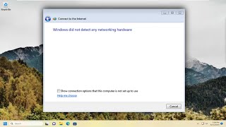 Windows Did Not Detect Any Networking Hardware Solution [upl. by Meng]