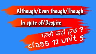 Althougheven thoughthoughin spite ofdespite class 12 unit 5 [upl. by Rusty]