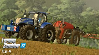 FS22  BALING And SPRAYING  GREENLANDS FARM [upl. by Hofstetter]