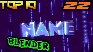 Top 10 Intro Template 22 Blender  Free Download [upl. by Grekin]