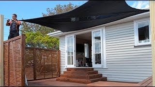 How to Install Shade Sails  Mitre 10 Easy As DIY [upl. by Enyale501]