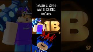 The Worlds Richest Roblox Player Has Donated 1 BILLION Robux 💸🤑 roblox sub plsdonate hazem [upl. by Sadie]