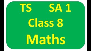 maths sa1 question paper 2023 8th class 8th class sa1 question paper 2023 maths [upl. by Kylila]