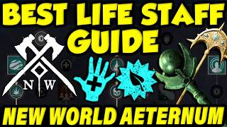 BEST LIFE STAFF GUIDE FOR NEW WORLD AETERNUM How To Healer Class In New World [upl. by Yllier]