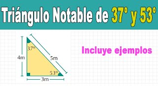 Triángulo Notable de 37° y 53°  Ejemplos incluidos [upl. by Romola]