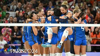 Italy leaves NO DOUBT in winning firstever gold in womens volleyball over USA  Paris Olympics [upl. by Filip768]