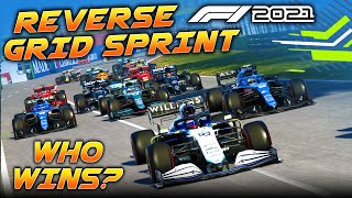 WHAT IF F1 DID A REVERSE GRID 5 LAP SPRINT RACE  F1 Game Experiment [upl. by Worrell]