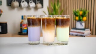 Korean Flavored Milk Latte  Taro Banana Melon [upl. by Yusuk]