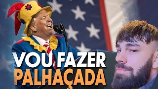 REACT E ANALISE DO DISCURSO DO TRUMP E TAMBEM PROMESSAS MIRABULOSAS DO LARANJAO [upl. by Yttak]