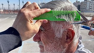 💈ONLY SCISSORS HAIRCUT  HOW TO CUT MENS HAIR WITH SCISSORS AND COMB [upl. by Rania742]