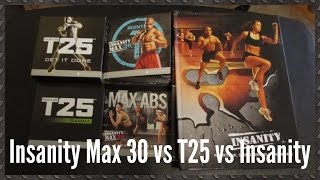 Insanity Max 30 vs Insanity vs T25 [upl. by Nirrad]