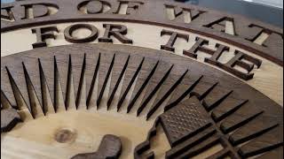 Using Glowforge Pro passthrough to make a large 3D wood sign [upl. by Eladroc945]