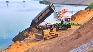 Starting Work Smoothly With Work By Professionals Use Dump Truck 25 5 Ton And Bulldozer [upl. by Meehan]