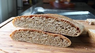 Whole Wheat Ciabatta  NoKnead Whole Wheat quotSlipperquot Bread Recipe [upl. by Isnam615]