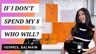 Luxury Haul Hermes Balmain Celine Zimmermann [upl. by Maighdlin]