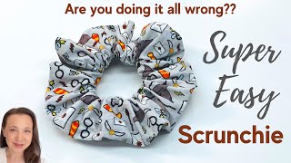 Easiest Way to Make a Hair Scrunchie  EASY DIY sewing project [upl. by Elocen197]