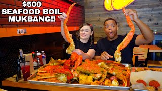 HUGE 500 SEAFOOD BOIL MUKBANG [upl. by Kittie861]