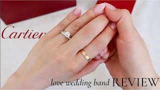 CARTIER Love Wedding Band Review  Yellow Gold [upl. by Anidam738]