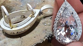 how to make silver pendant jewelry silver pendant [upl. by Nilyak]