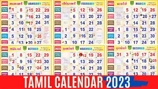 Tamil Calendar 2023  January to December  Holidays Festivals Auspicious Days amp Muhurtham Dates [upl. by Hannibal]