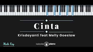 Cinta  Melly Goeslaw feat Krisdayanti KARAOKE PIANO  MALE KEY [upl. by Norrat]