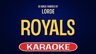 Royals Karaoke Version  Lorde [upl. by Dorothi]