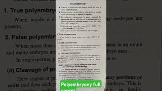 Biology Polyembryony botany [upl. by Siuqram]