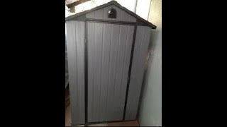 Temu Patiowell 4x8 plastic shed assembly review [upl. by Lienet618]