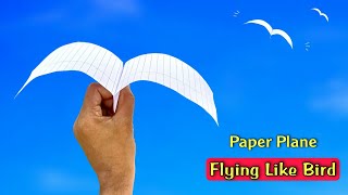 best flying plane like bird how to make notebook bird plane paper airplane best plane [upl. by Connett]