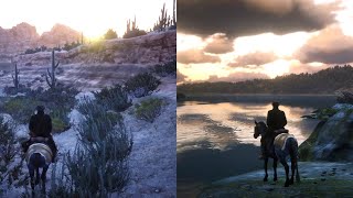 Riding alongside the river from one side of the map to the other in Red Dead Redemption 2 [upl. by Akirdnwahs522]