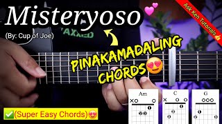 Misteryoso  Cup of Joe EASY CHORDS😍  Guitar Tutorial Song Chords  Lyrics [upl. by Tremann]