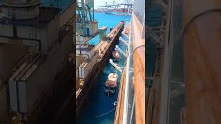 Picking Up the Lifeboats of MS Eurodam at Grand Bahama Shipyard [upl. by Nagiem563]