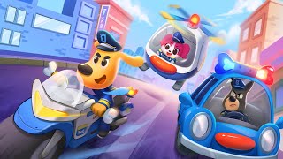 Police Chase Runaway Thieves  Police Cartoon  Kids Cartoon  Sheriff Labrador [upl. by Asirb]