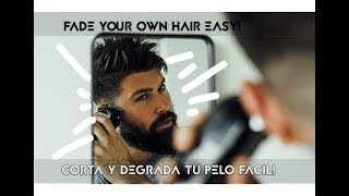 Como cortarte tu propio pelo laterales facil  How to fade your own hair easy [upl. by Lothario]