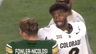 Mics picked up what Shedeur Sanders said as he refused to shake Colorado State QB Brayden [upl. by Goode]