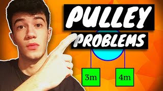 PULLEY PROBLEMS  ALevel Maths  More Worked Examples [upl. by Hanimay448]