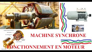 Machine synchrone fonctionnement en Moteur [upl. by Markos855]