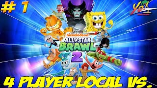 Nick All Star Brawl 2 4 Player Local Vs Part 1  YoVideogames [upl. by Hazlett606]