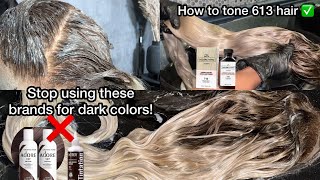 How to do Brown Roots amp Ash Blonde on 613 Hair  Professional Techniques Revealed [upl. by Alisun]