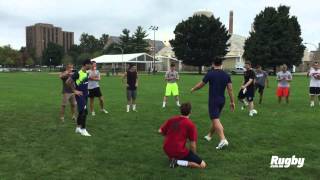 Wallabies Quade and Toomua show American Football skills [upl. by Otinauj]