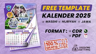 FREE DOWNLOAD TEMPLATE KALENDER 2025  PART 1 [upl. by Tayyebeb129]