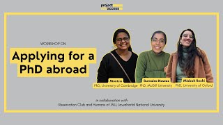 Applying for a PhD abroad – Workshop at JNU  9 September 2024 [upl. by Daitzman]