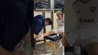 Fasciatura per stabilizzazione della caviglia 🦶🏻⚽️ osteopata osteopatia thrust asmr [upl. by Laurens]