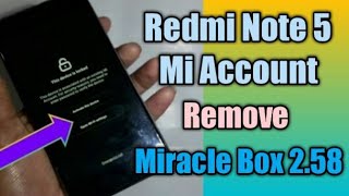 Redmi Note 5 Mi Account Remove Without Box [upl. by Shelman]